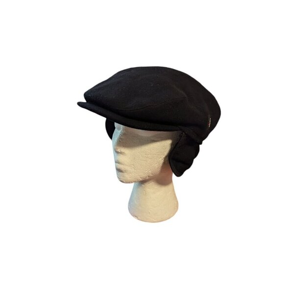 Wigens Johnston & Murphy Flat Cap Cashmere Wool Hat Ear Flap Newsboy XL 7 1/2 - Picture 4 of 9